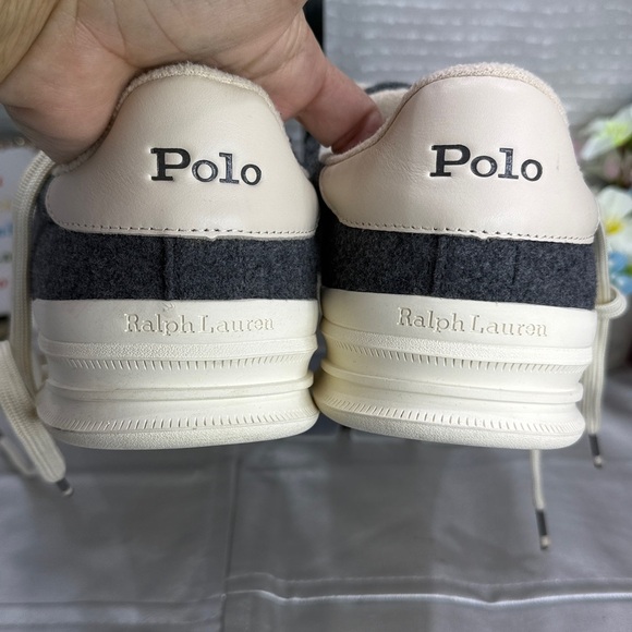 (F) POLO RALPH LAUREN Men's Heritage Court II Flannel, Grey, Size 15 - Picture 5 of 11